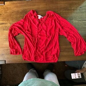 Lascana Venus Red Long Sleeve Top. Womens-Size Small.